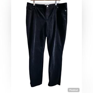 Christopher & Banks Velvety Pants 5-Pocket Straight Fit Black Women’s Size 16.